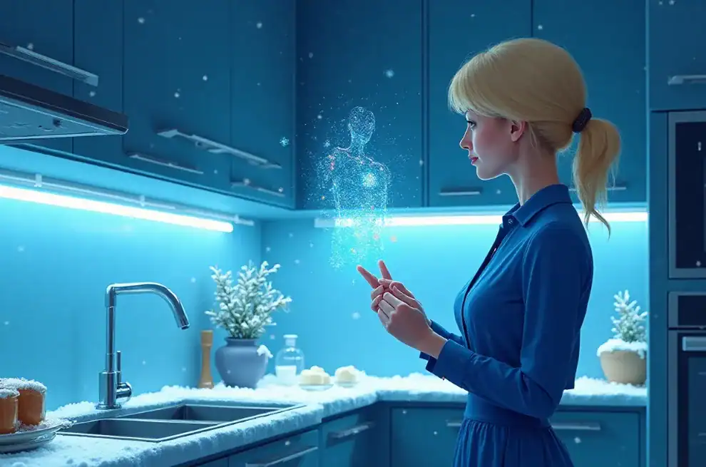 Illustration showing science and technology in the future.