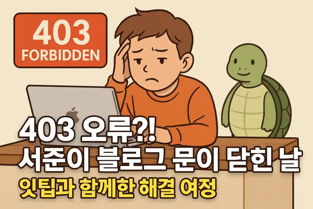 403 Error?! The day SeoJoon's blog was shut down - his journey to solve it with ItTip 🐢.