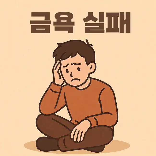 Image of a man frustrated by his failure to abstain.