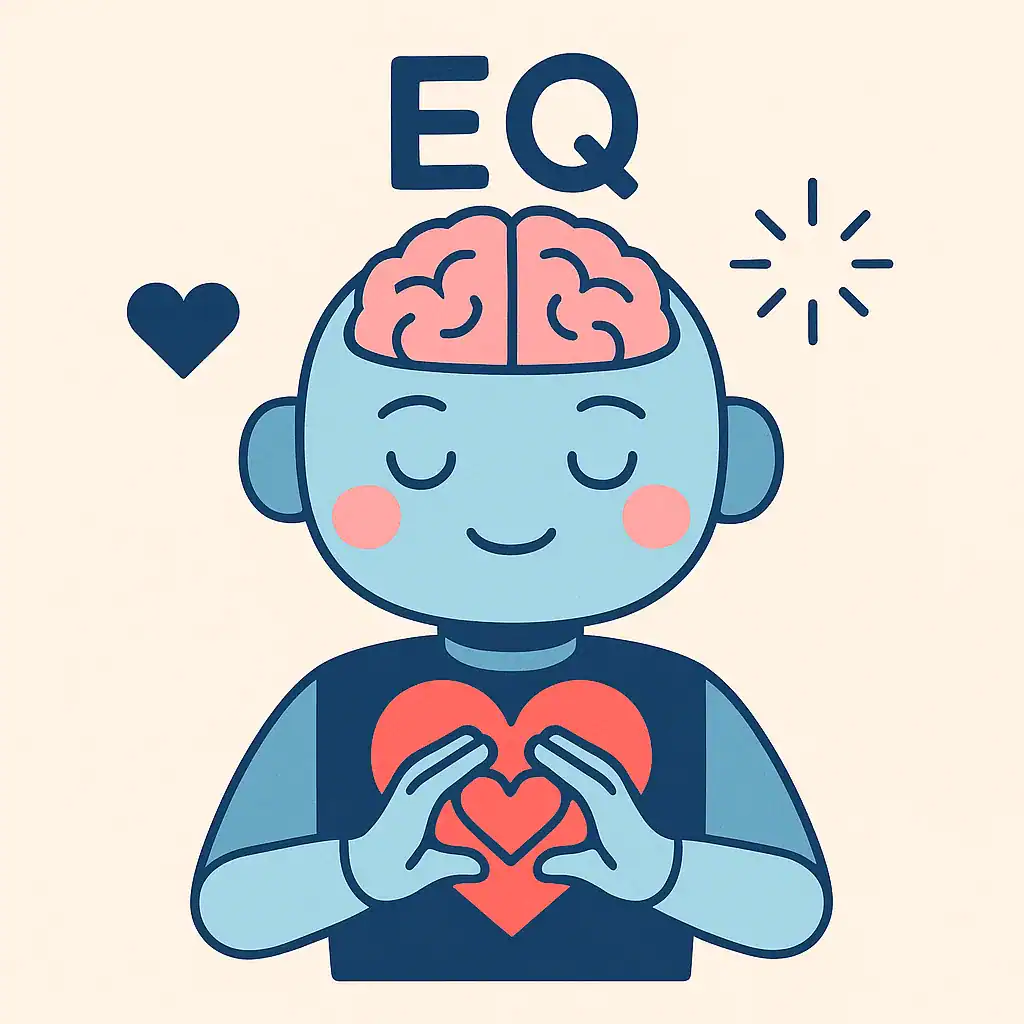 An AI robot draws a heart.