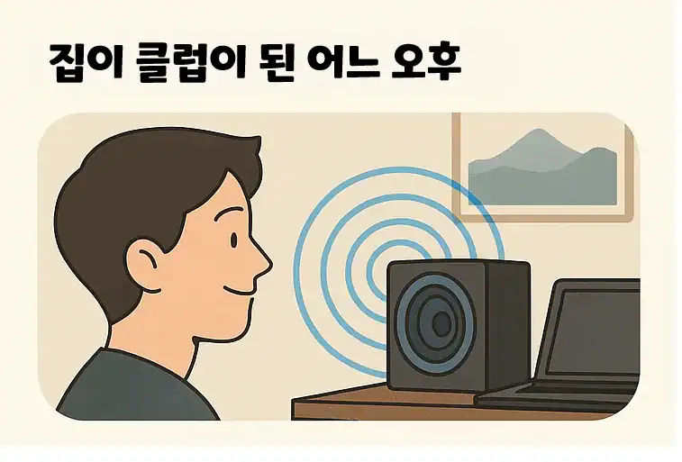 A small club made of woofer speakers, an immersive moment at home