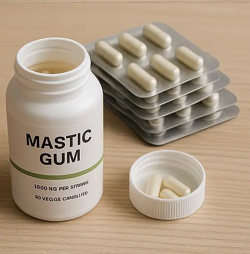 Packaged pills, nutrient bottles, and individual capsules.