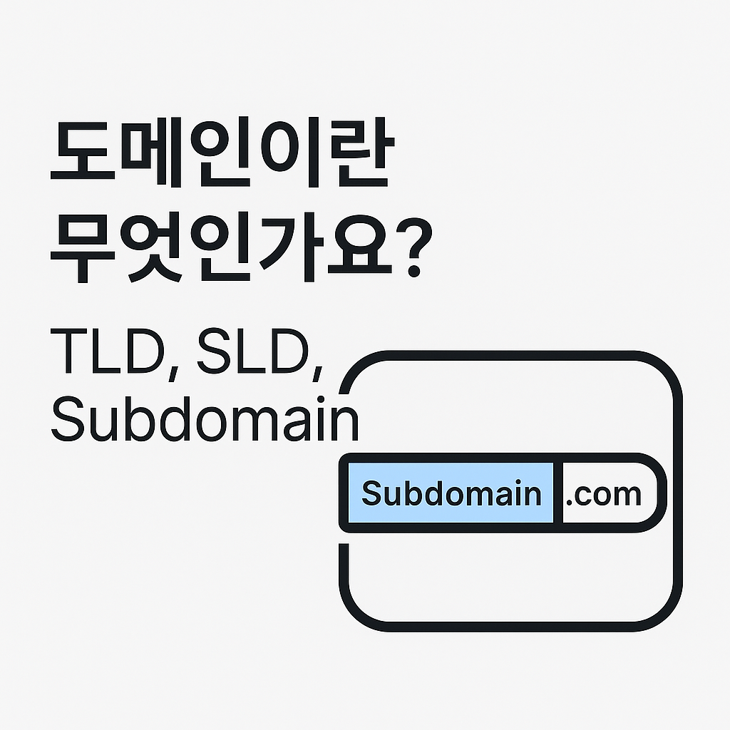 도메인이 무엇인지에 대해 설명해 주는 깔끔한 그림체의 사진.