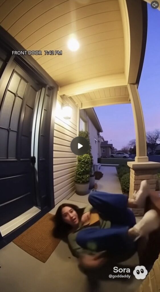 This is a video of a foreign woman having fun. A link is attached.