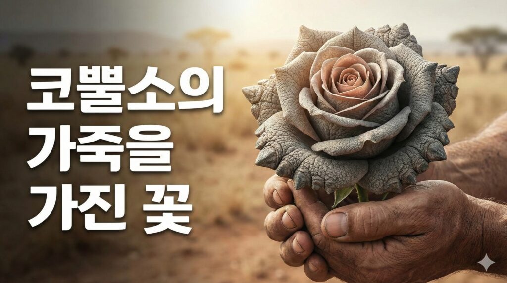 꼬불소의 가죽을 가진 꽃 이미지.단단하지만 아름다운 꽃이다.