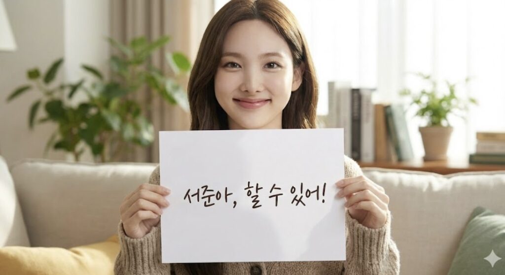 트와이스 나연의 응원 메시지.'서준아, 할 수 있어!'